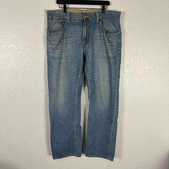 Vintage Levis Slim Straight Jeans Men 38x32 Y2k Flip Pocket Western Paint cowboy - Picture 2 of 16